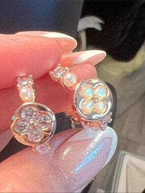 Gold Floral Clip-On Earring for Women